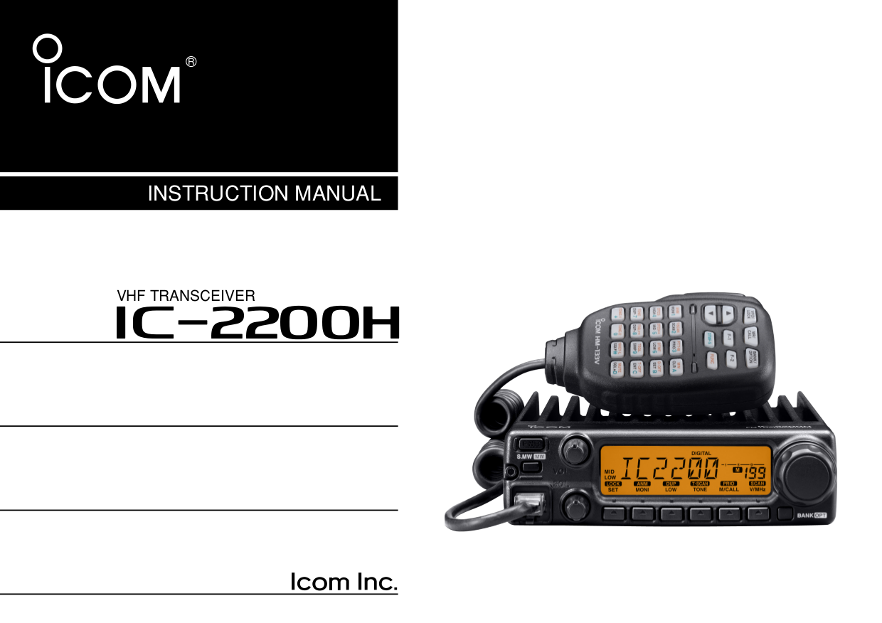 icom ic 2200h manual